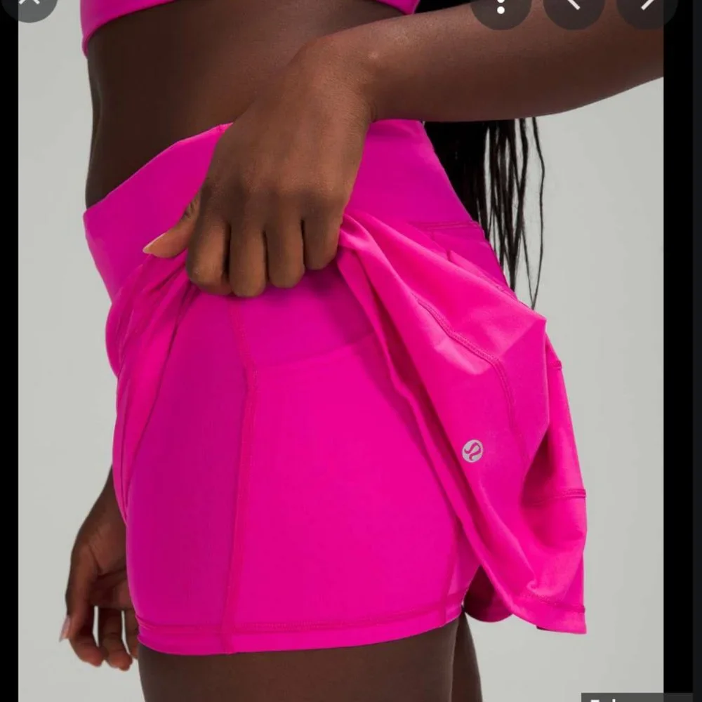 LULULEMON Pace Rival Tennis Skirt SONIC PINK  REGULAR LENGTH 2022 Size 4 NWT - Picture 7 of 13